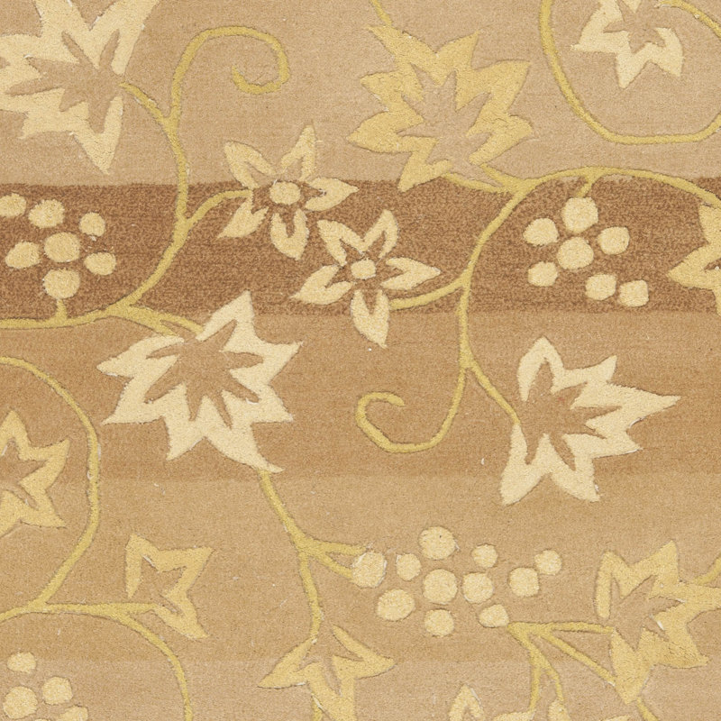 French Tapis Hand-Tufted Wool Brown Area Rug, Runner 2'6" x 10'