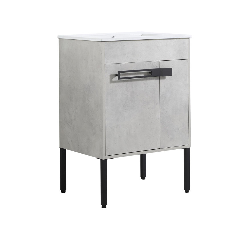Meuble-lavabo autoportant de 24 po ou flottant, option de conversion