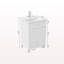Meuble-lavabo de salle de bain 24 po avec lavabo, portes doubles avec charnières à fermeture en douceur, armoire de salle de bain avec tablette ajustable, lavabo à poignée en métal, pieds argent réglables, blanc brillant-294305266