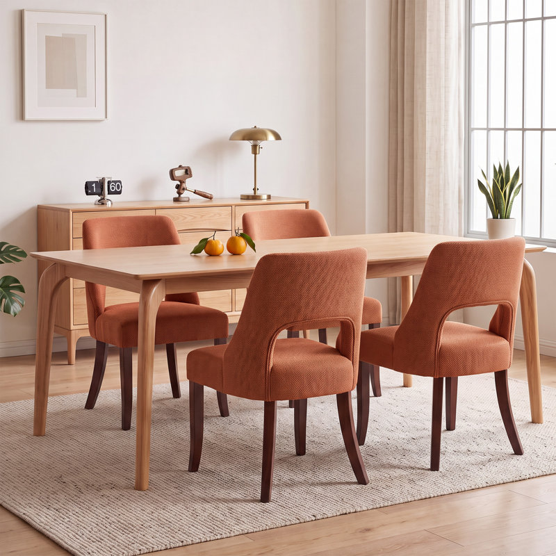 Chaise de salle à manger rembourrée Arlene, Marron foncé