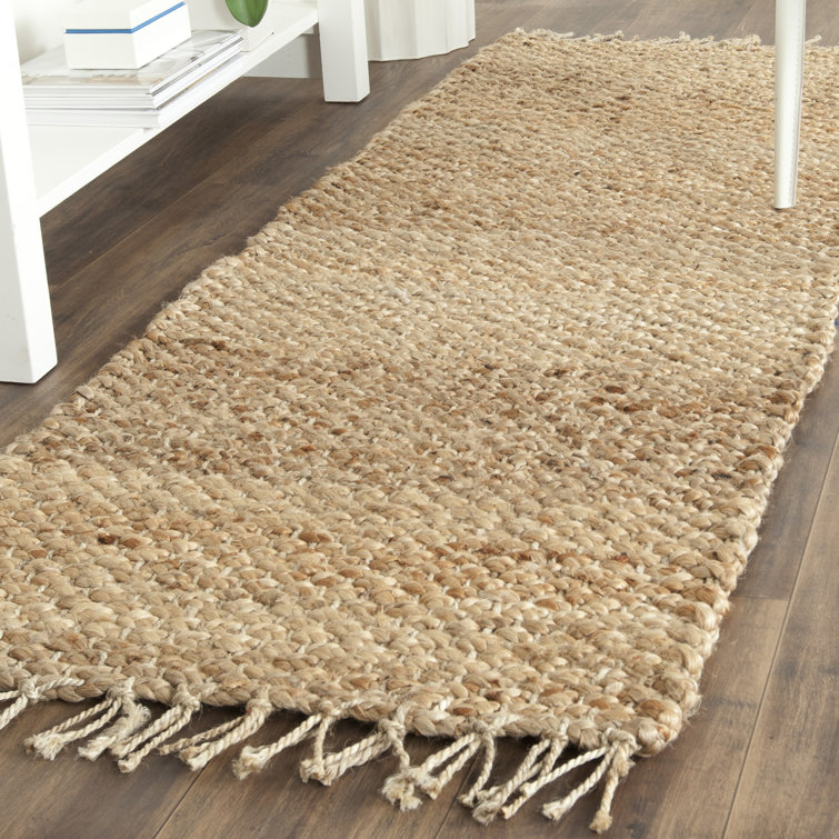 Borrero Natural Fiber Hand Woven Jute Solid Color Rug