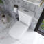 Toilette allongée 12 po à une chasse d'eau 1,6 / 1,1 GPF dans une pièce et siège blanc inclus 12 po