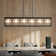 6 - Lights Modern Square / Rectangular Chandelier Black Linear Chandelier Dimmable Chandeliers For Dining Room Kitchen Island