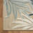 Botanical Hi-Low Contemporary Blue Beige Power Loomed Indoor/Outdoor Area Rug-1840580773