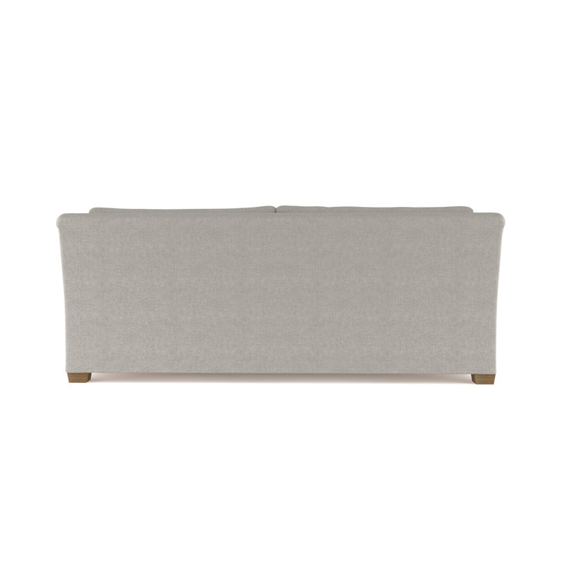 Thompson Rolled Slope-Arm Sofa, 32" H x 84" W x 41" D, Box Weave Linen Silver Streak, Ebony