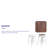 Jarvis Rustic Walnut Wood Seat for Colorful Metal Barstools