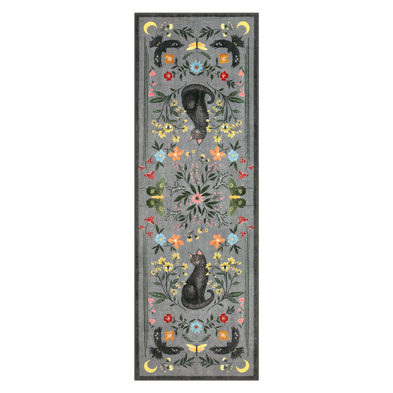 Washable Rugs  Area Rugs for Living Room, Soft Foldable Print Floor Mats Non-Slip Farmhouse Low Pile Stain-Resistant Vintage Carpet for Bedroom, Nursery, Home Office