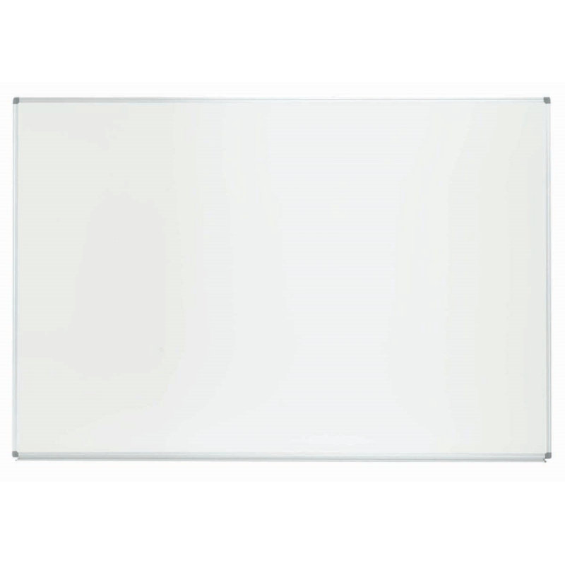 Tableau blanc mural, Blanc très luisant, Aluminium anodisé satiné clair, H 4 pi x l 6 pi