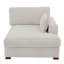 Chaise longue surdimensionnée en velours côtelé gris clair avec accoudoirs et coussins décoratifs Bentura-1650880635-1650880628