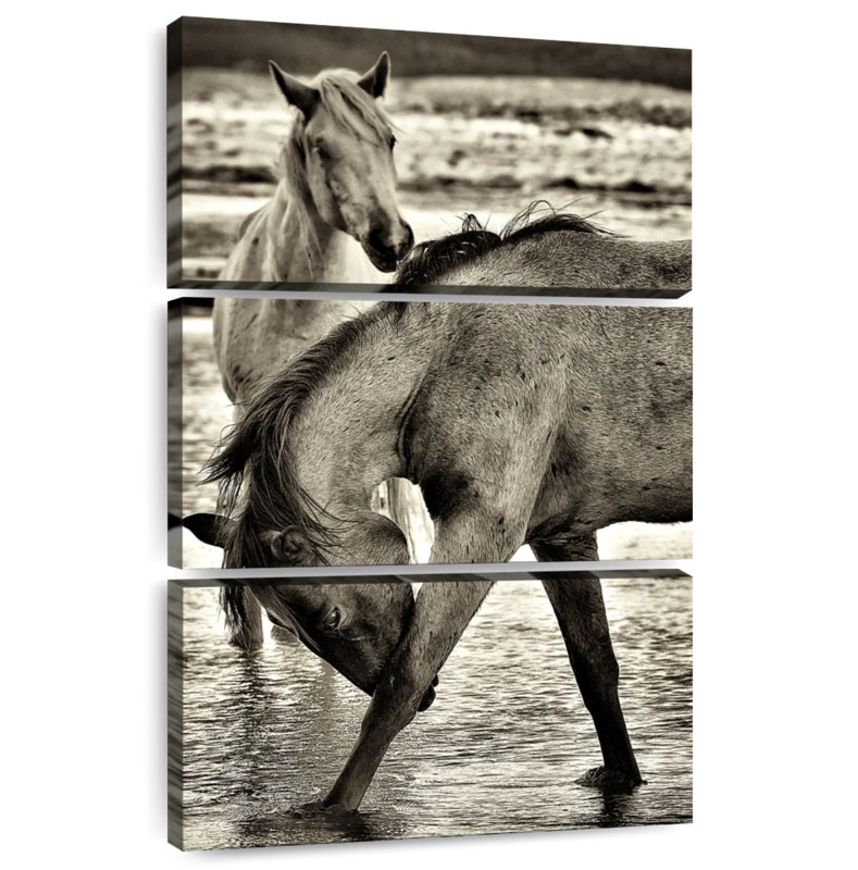 Brampt Summer Beach Horses I, H 57 po x l 36 po