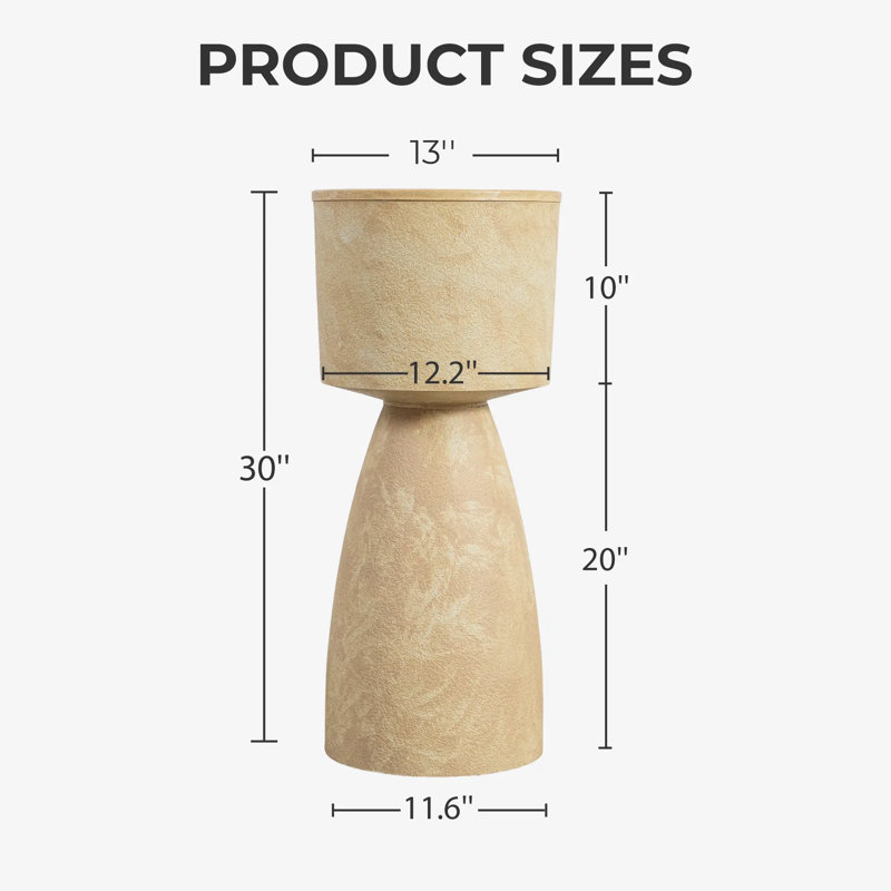 Pots de jardin décoratifs modernes pour l'intérieur et l'extérieur, Beige
