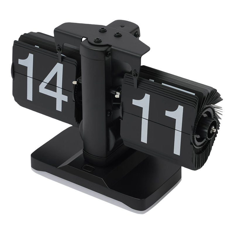Modern & Contemporary Numerical Quartz Movement / Crystal Tabletop Clock, Black