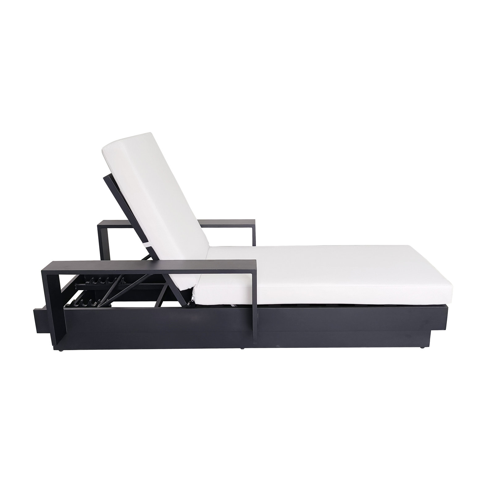 Sterling 1 Pc Aluminum Chaise Lounge With Sunbrella Cushions