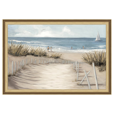 Yellow Walk Framed Embellished Art by Art Brand Studios