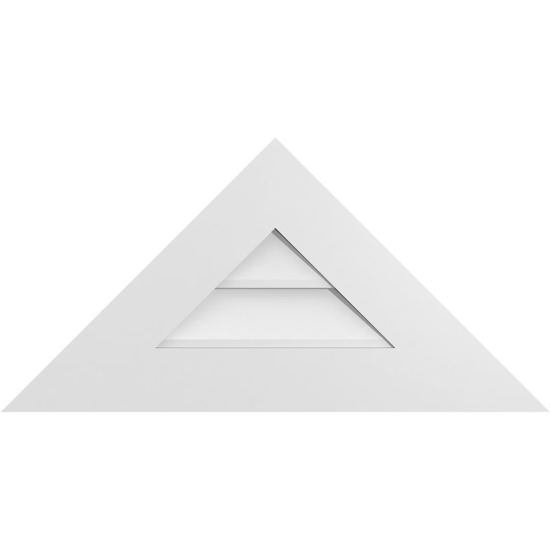 Triangle Surface Mount Urethane Non-Functional Gable Vent 12/12 Pitch Primed Tan, 15" H x 30" W x 1" D
