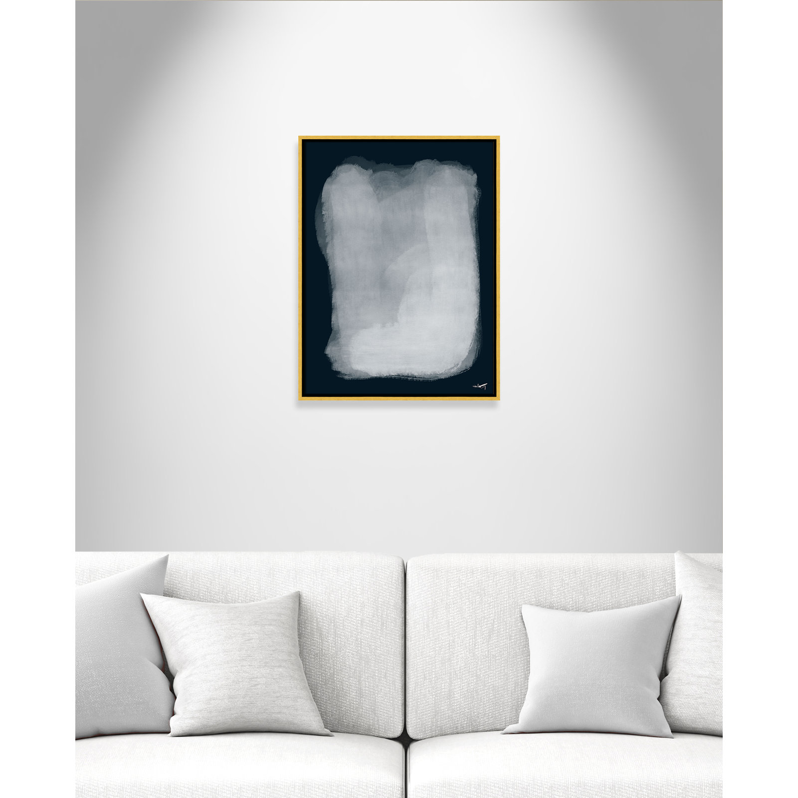 Gelder "Calme 001" Print by N.Atelier, 25.5" H x 19.5" W, Gold