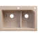 Radius 33'' L Drop-In Double Bowl Granite Kitchen Sink