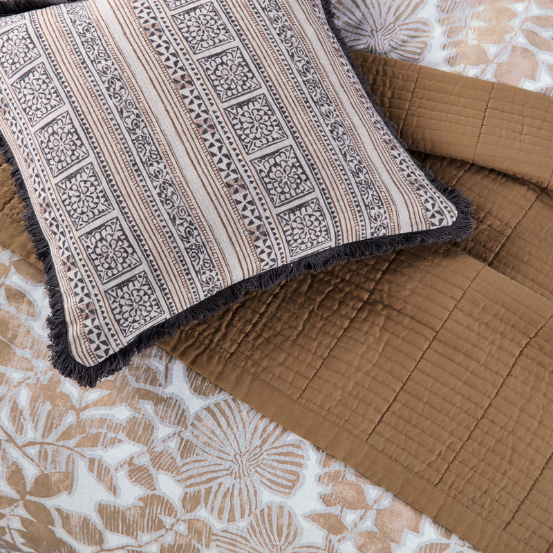 Zenda Ikat Grey Square Boudoir / Breakfast Cushion