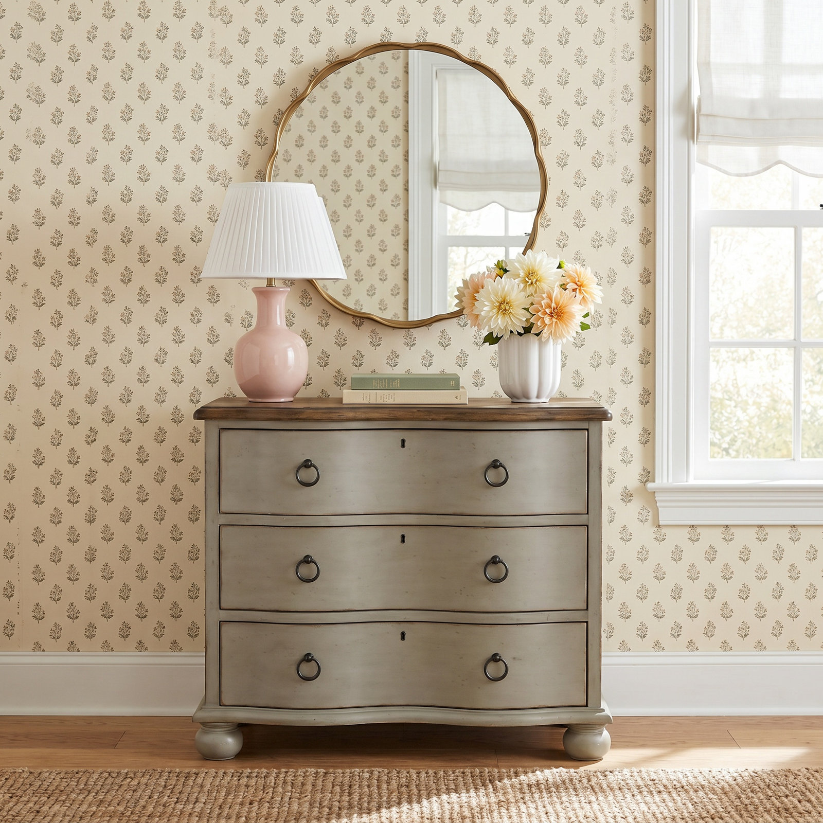 Country Living 3-Drawer Accent Chest, Brown/Light Gray