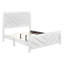 Mobilier de chambre à coucher contemporain en bois pleine grandeur avec lit à panneaux 1pc