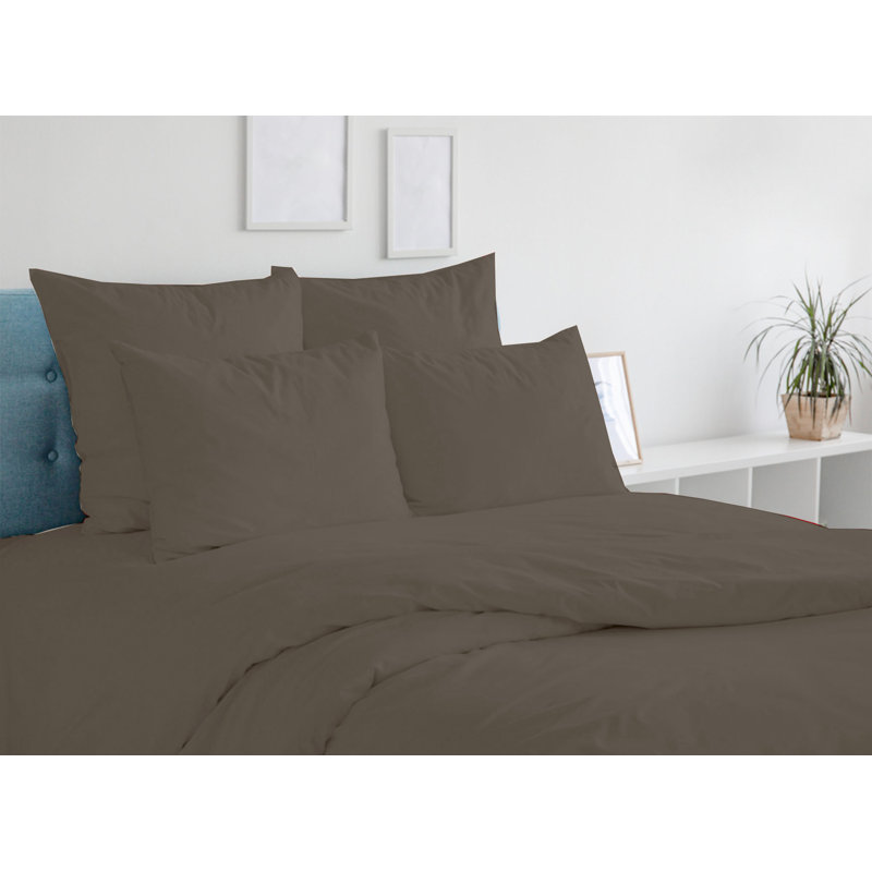 Ensemble de draps en rayonne 6 pièces Jaree, Grand, Taupe