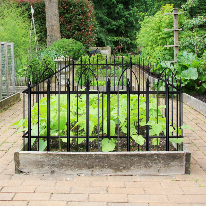 thealyn Metal Decorative Garden Fence (5 Panels, Total Length 10