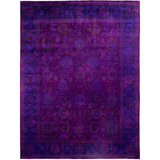 Overdyed One-of-a-Kind 9' 2" X 12' 5" Hand Knotted Area Rug