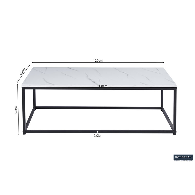 Dierker Frame Coffee Table, White