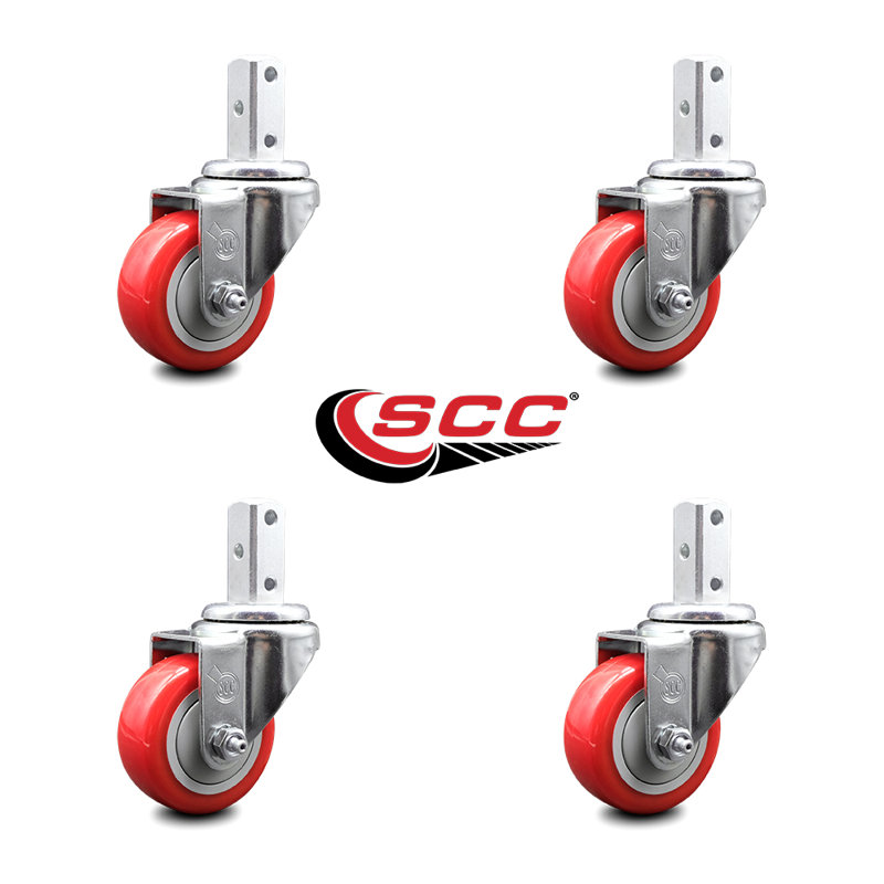 Polyurethane Caster, Red