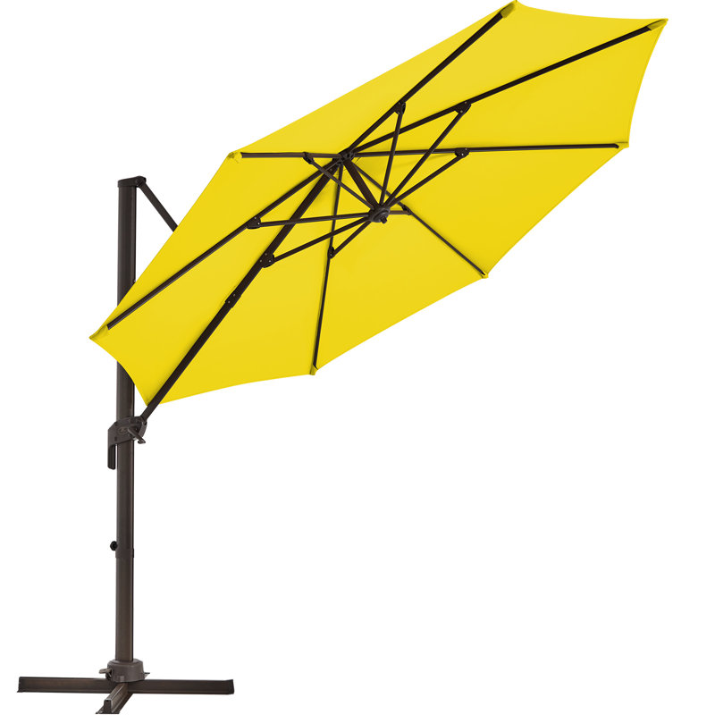 Parasol en porte-à-faux 120 "Loyce, Jaune