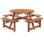 Chalcedony Wooden Garden Dining Set 8 Seater with Matching Bench Brown