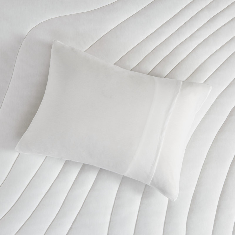 Édredon 3 pièces blanc / très grand Puffy - rembourrage 350 g / m², lavable à la machine, textile