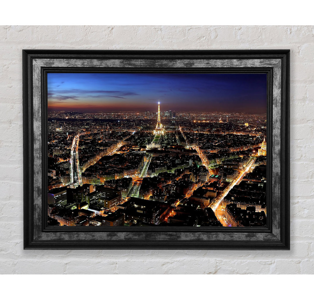 Paris Panoramablick - Einzelner Bilderrahmen Kunstdrucke