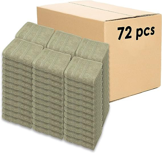 100% Cotton Midweight Washcloth, Linen
