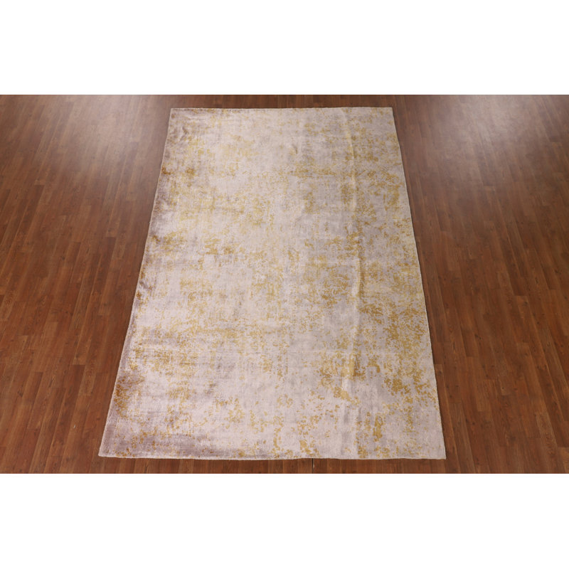 Tapis moderne fait à la main à motif abstrait
