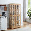 Charmante armoire vitrée avec tablettes réglables et étagère antique élégante