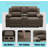 69" Manual Recliner Loveseat With Cup Holders &  Storage-842969314