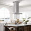 30" 400 CFM Ducted Island Range Hood in Stainless Steel