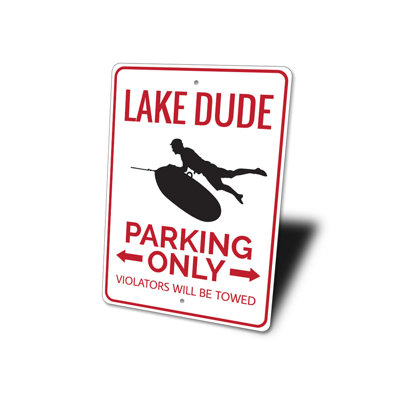 Enseigne en aluminium Lake Dude