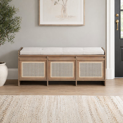 Banc de rangement pour hall d'entrée Vintage - 48 po