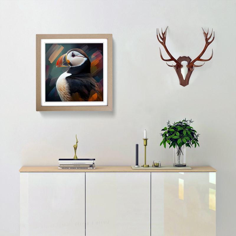 Puffin Digital - Single Picture Frame Print on Wood, Oak