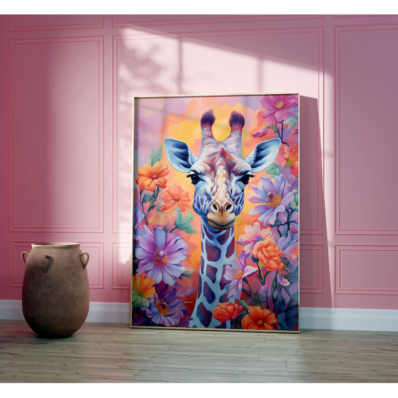 Tropical Animal Giraffe - No Frame Print, 42cm H x 29cm W