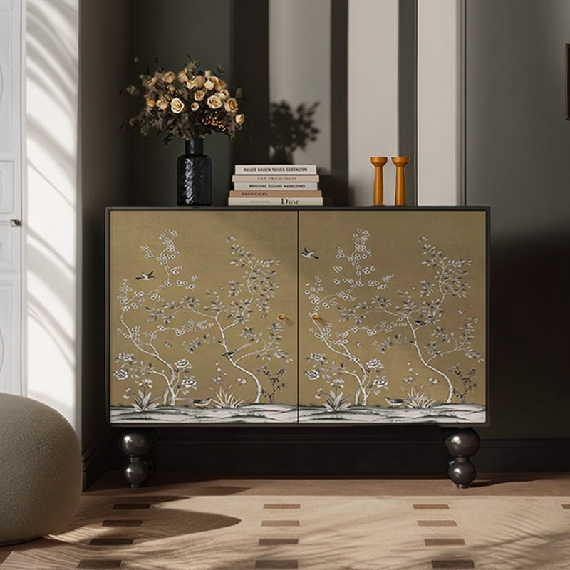 Armoire multifonctionnelle de style français., Noir