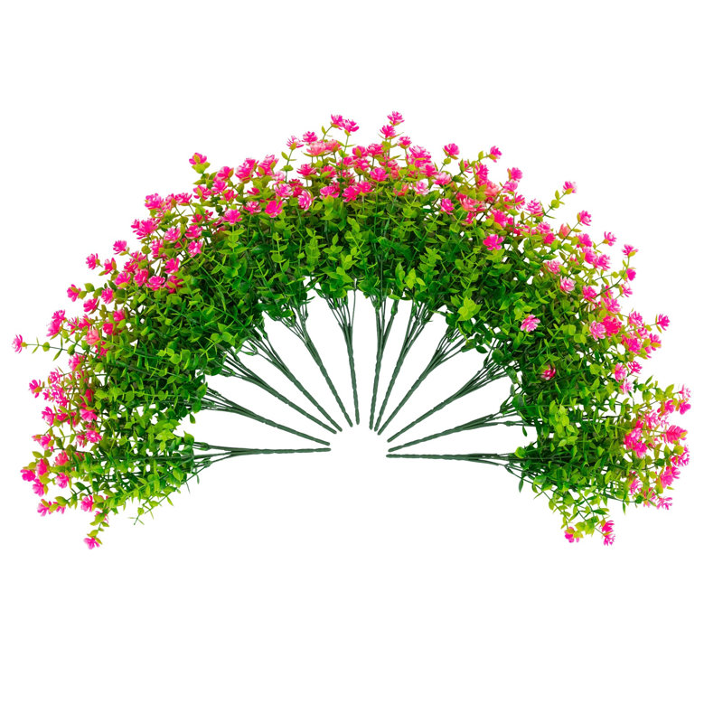 13 po Buisson lavande artificiel résistant aux rayons UV (intérieur / extérieur) - ensemble de 12