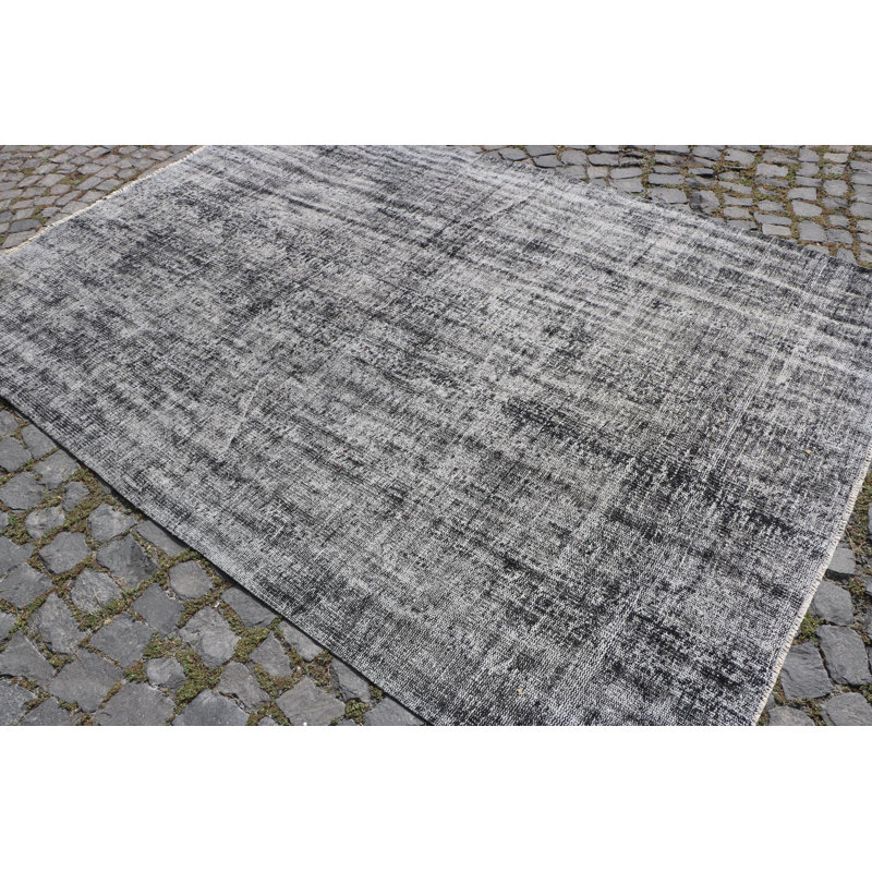 Grand tapis turc en laine Oushak rétro idéal pour rehausser l'esthétique du salon et du salon