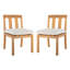 Chaise d'appoint de patio en teck avec coussin Melrose-735091656