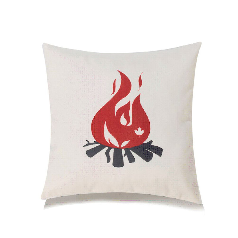 Coussin décoratif O Canada Campfire Canada, Polyester/ Bourre en polyester