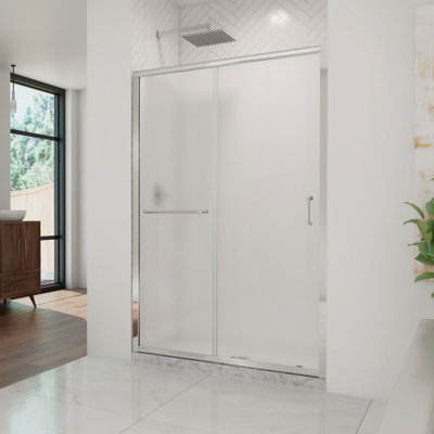 Infinity-Z 44-48" W x 72" H Single Sliding Semi-Frameless Shower Door