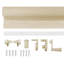 Rideau semi-transparent en tissu beige / blanc-1644163674