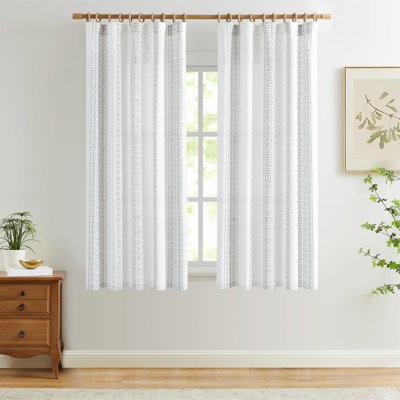 Rideaux en lin à passe-tringle Boho